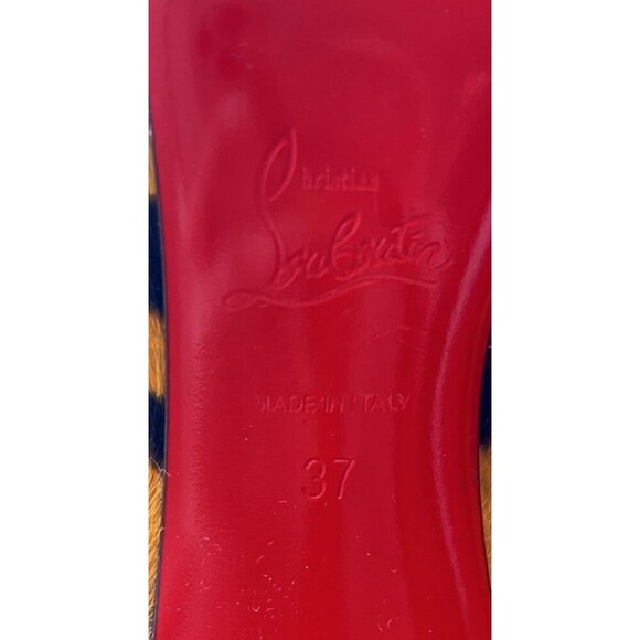 CHRISTIAN LOUBOUTIN Calf Hair Leopard Kate 100 Pumps EU 37 US 7 Spicy - Picture 12 of 13